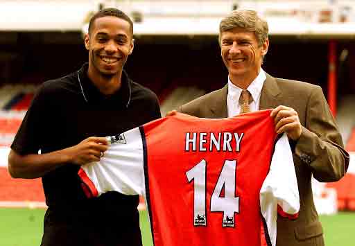 Henry trong lòng những người xem trực tiếp bóng đá tại Arsenal