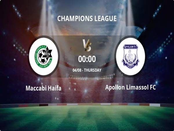 Nhận định kết quả Maccabi Haifa vs Apollon Limassol, 00h00 ngày 04/08