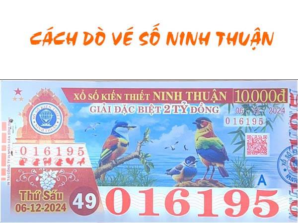 Cách dò vé số Ninh Thuận hôm nay chi tiết và dễ dàng nhất