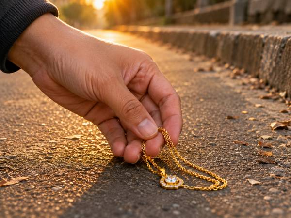 Chiêm bao thấy nhặt được dây chuyền vàng