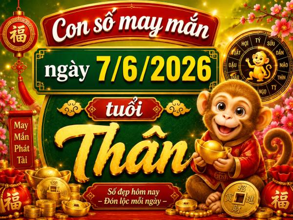 Hé lộ con số may mắn ngày 7/6/2026 tuổi Thân đại phát