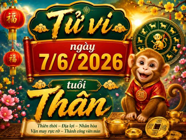 Tổng quan tử vi tuổi Thân ngày 7/6/2026 có gì đặc biệt?